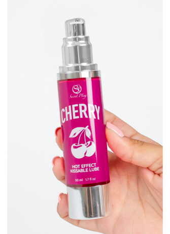 2 en 1 Lubrifiant et huile de massage cerise chauffant